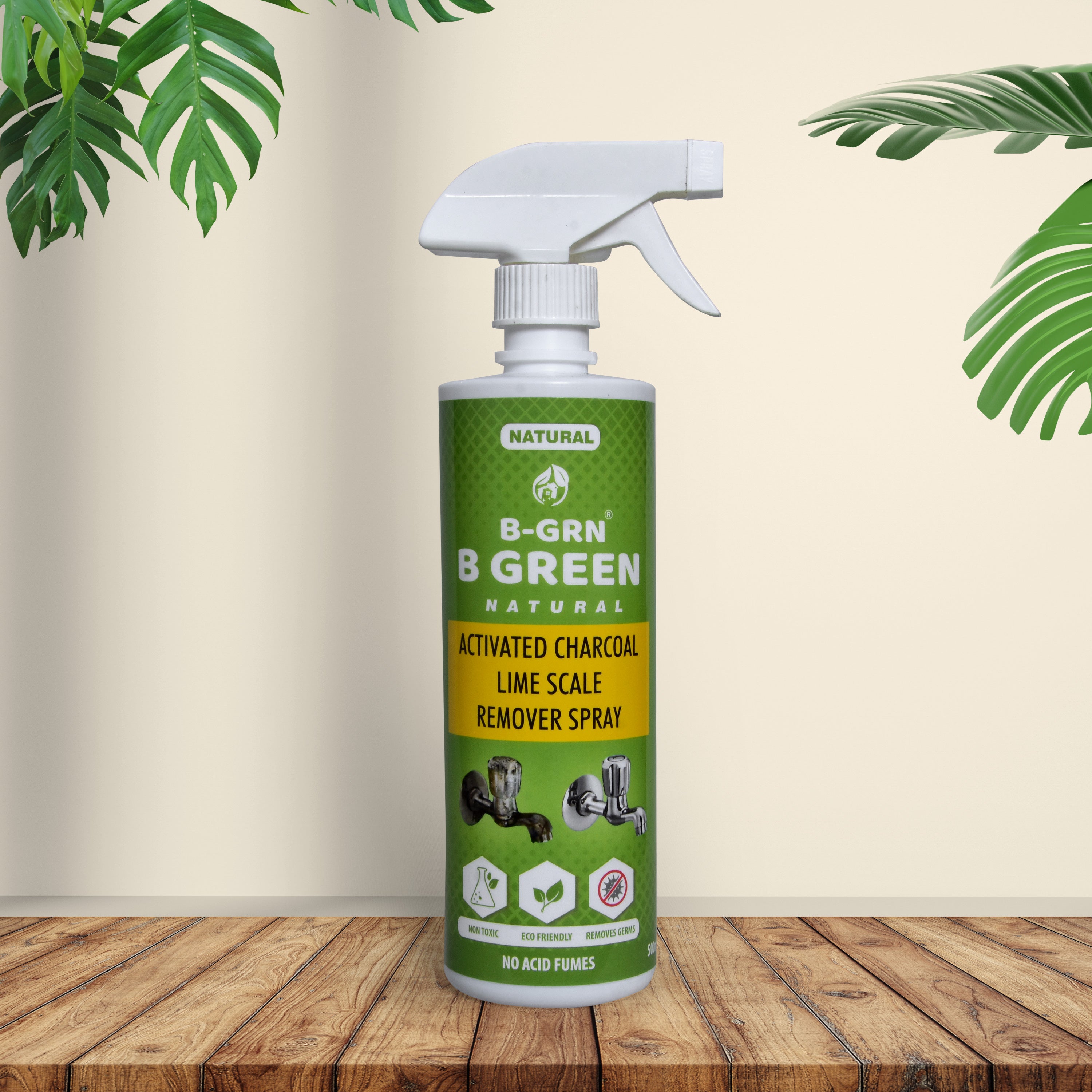 B-GRN - BeGreen Wash Activated Charcoal Lime Scale Remover Spray - 500ml - B-GRN® - SRI BALAJI ENTERPRISES